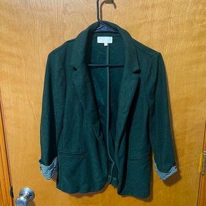 Super cute forest green knit blazer